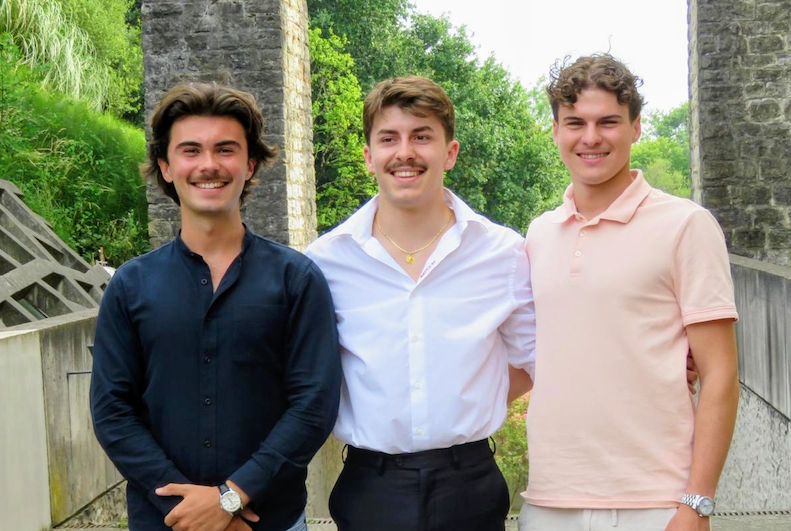 Les trois présidents successifs de Gazte Co., la Junior de l’IUT de Bayonne, depuis 2023