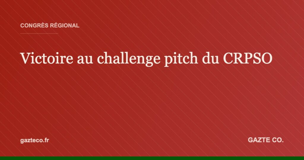Challenge pitch des Junior-Entreprises : Gazte Co. vainqueur au CRPSO de Toulouse
